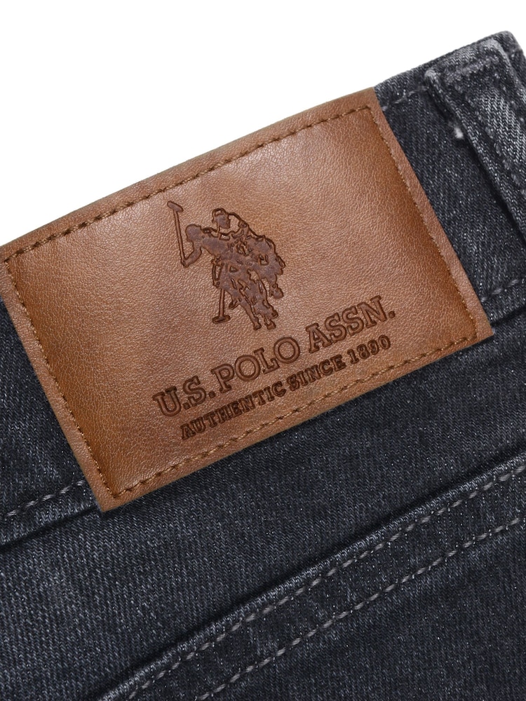 Серые выбеленные - Мужские узкие джинсы с 5 карманами U.S. Polo Assn. - Изображение 8 из 8