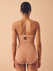 Caramel Nude Firm Tummy Control Cupped Lace Body - Image 3 of 5