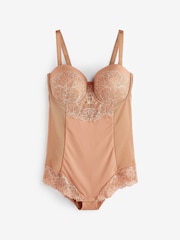 Caramel Nude Firm Tummy Control Cupped Lace Body - Image 5 of 5