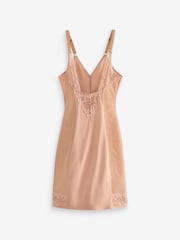 Caramel Nude Firm Tummy Control Lace Wear Your Own Bra Slip - Image 5 of 5