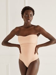 Caramel Nude Firm Tummy Control Lace Wear Your Own Bra Slip - Image 8 of 11