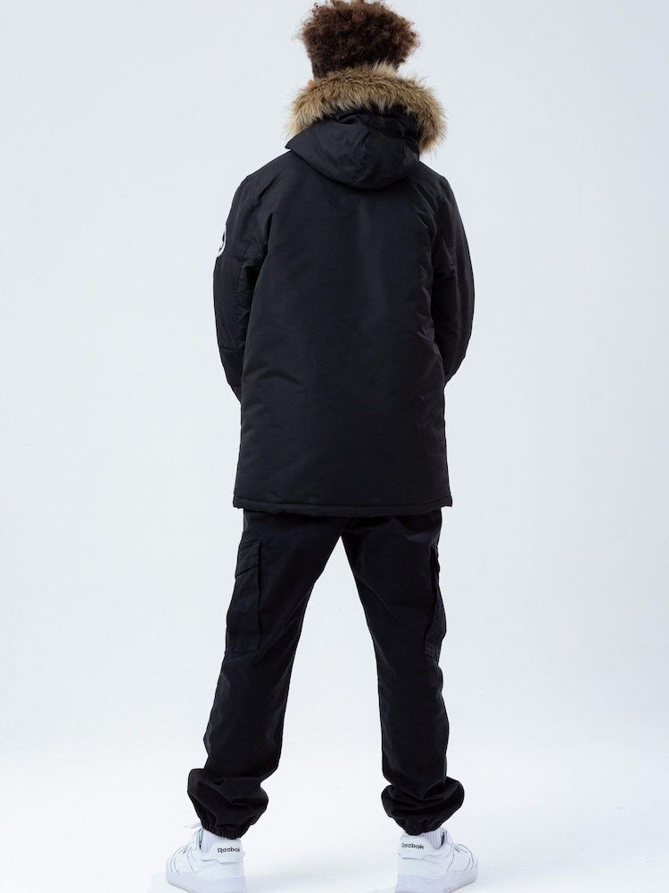 Hype Black Parka Coat - Image 2 of 5