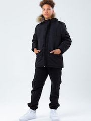 Hype Black Parka Coat - Image 3 of 5