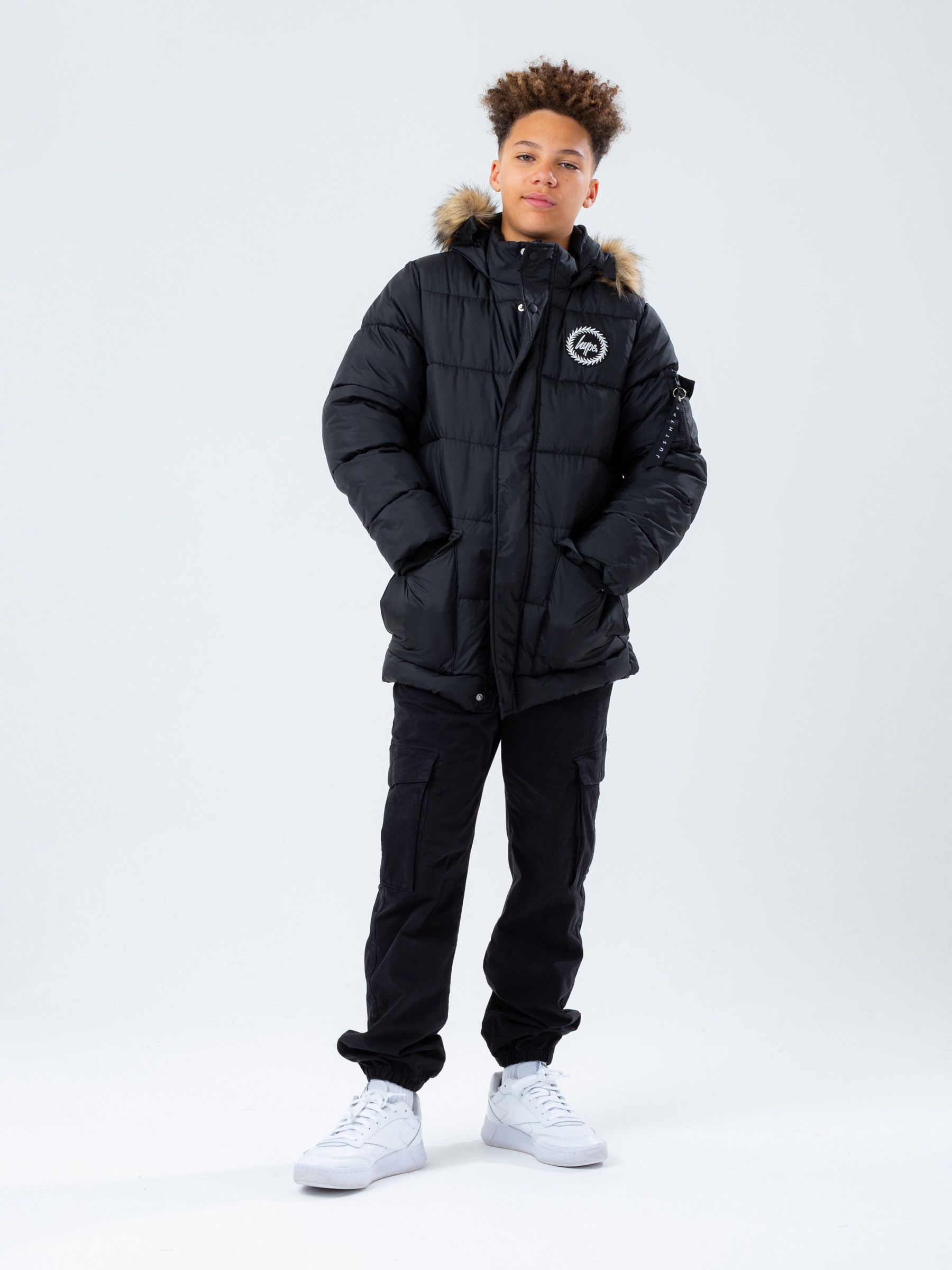 Buy Hype Black Boys Explorer Jacket from Next Luxembourg