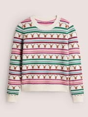 Boden Green Christmas Jumper - Image 5 of 5