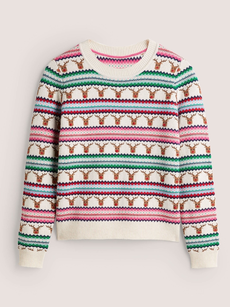 Boden Green Christmas Jumper - Image 5 of 5