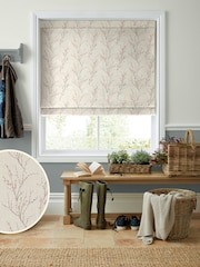Laura Ashley Blush Pink Pussy Willow Embroidered Made To Measure Roman Blind - Image 1 of 6