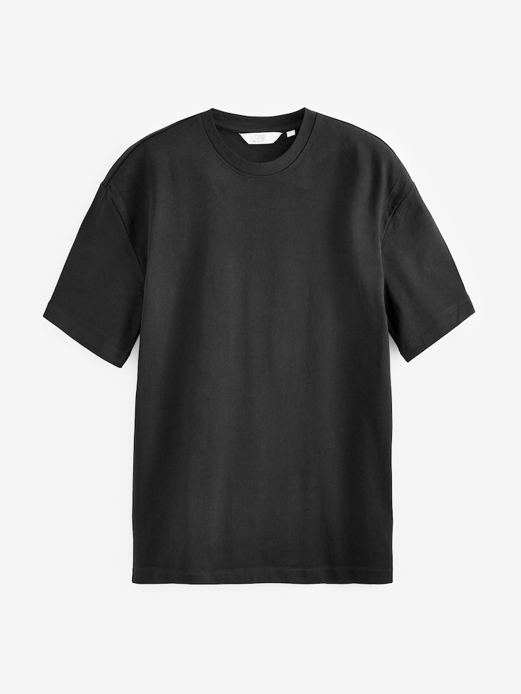 Black Relaxed Fit Heavyweight T-Shirt - Image 2 of 2