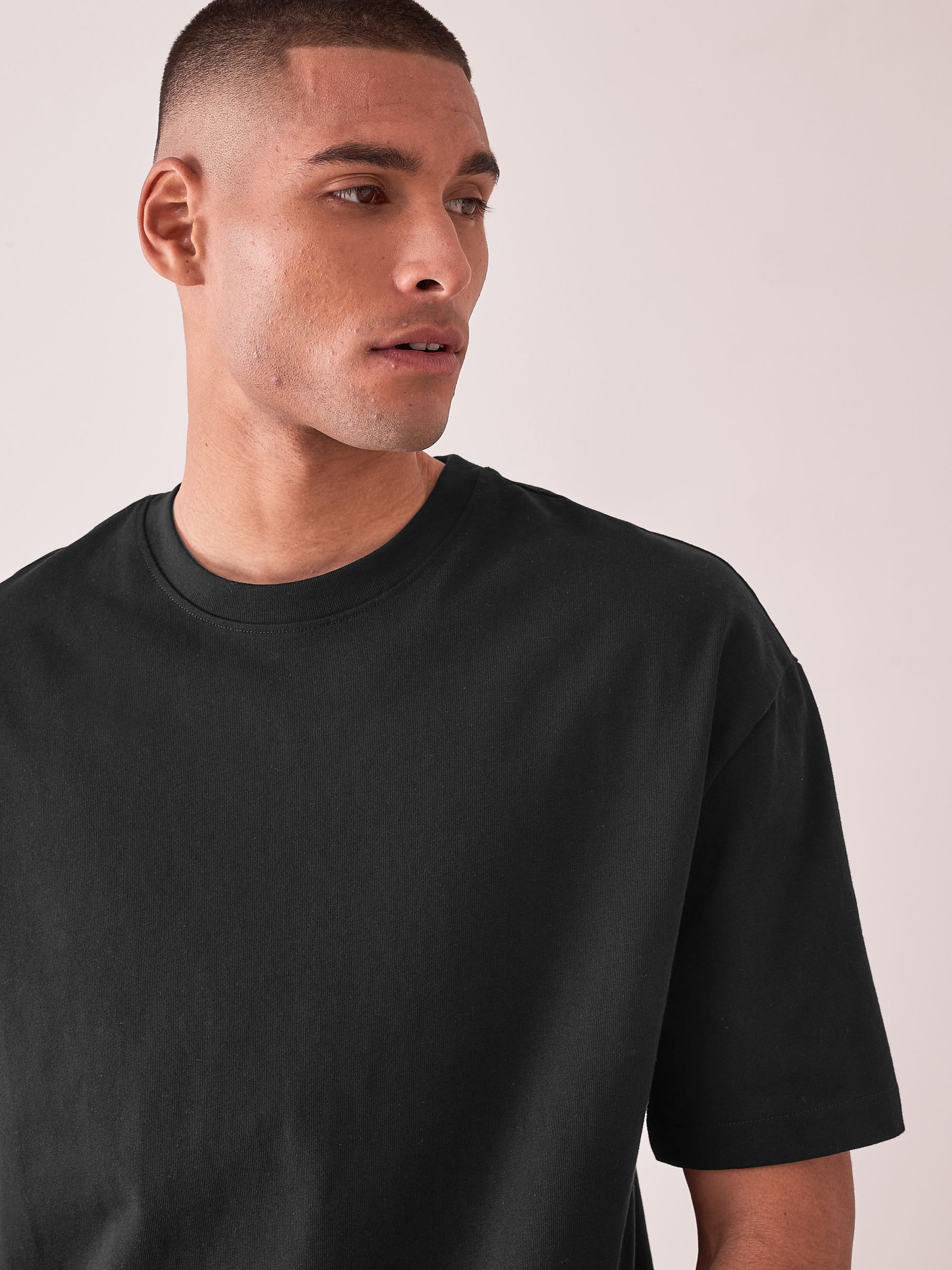 【即出荷】 Black Buy Relaxed USA Next from T-Shirt Heavyweight Fit トップス