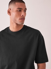 Black Relaxed Fit Heavyweight T-Shirt - Image 3 of 4