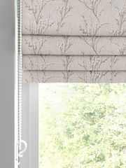 Laura Ashley Grey Pussy Willow Embroidered Made To Measure Roman Blind - Image 2 of 6