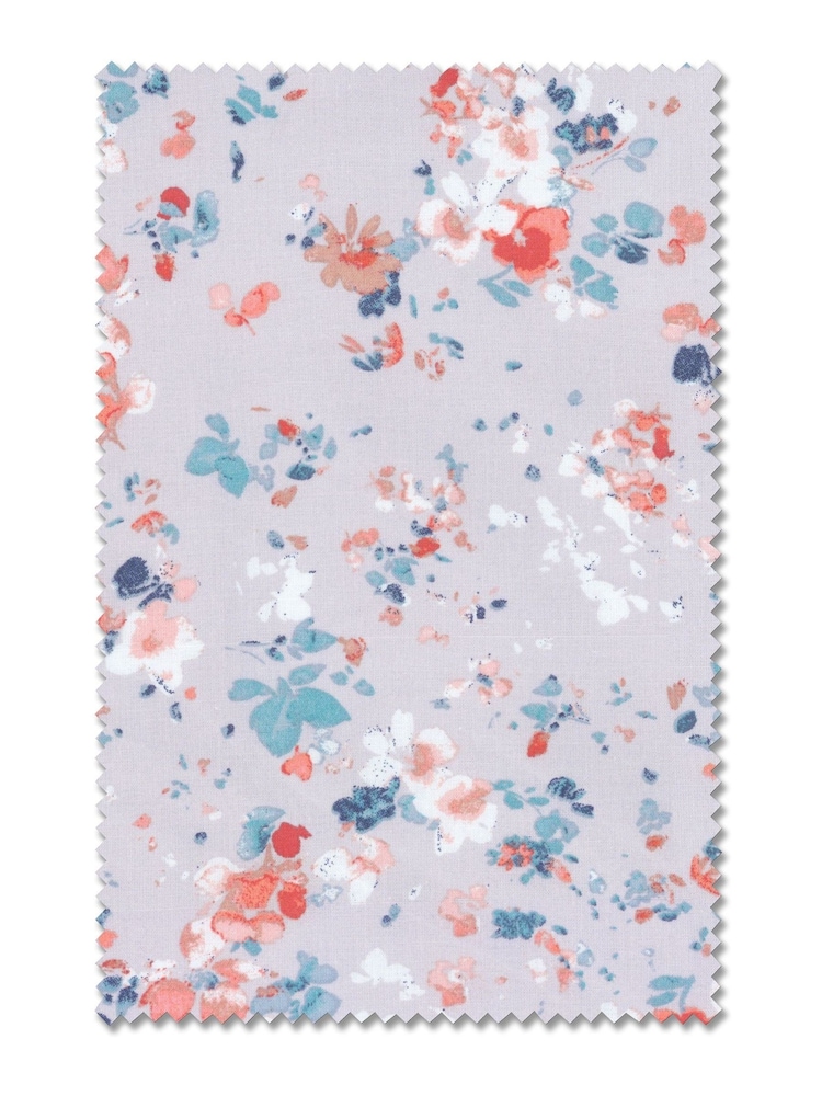 Laura Ashley Grey Blossom Made To Measure 100% Cotton Roman Blinds - Image 6 of 6