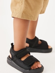 Black Touch Fastening Trekker Sandals - Image 1 of 8