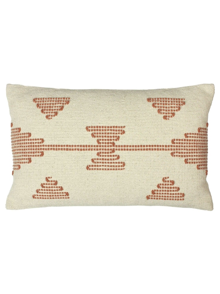 Furn Brick Red Sonny Stitched Polyester Filled 100% Cotton Cushion - Image 1 of 4