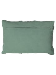 Furn Eucalyptus Green 100% Cotton Orson Tufted Polyester Filled Cushion - Image 2 of 4