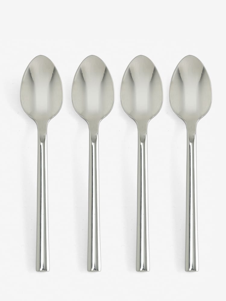 Silver 4 Piece Tea Spoon Hampton Stainless Steel Cutlery Set - Image 2 of 2