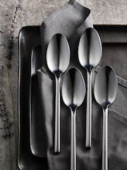 Silver 4 Piece Dessert Spoon Hampton Stainless Steel Latte Set - Image 1 of 2