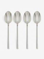 Silver 4 Piece Dessert Spoon Hampton Stainless Steel Latte Set - Image 2 of 2