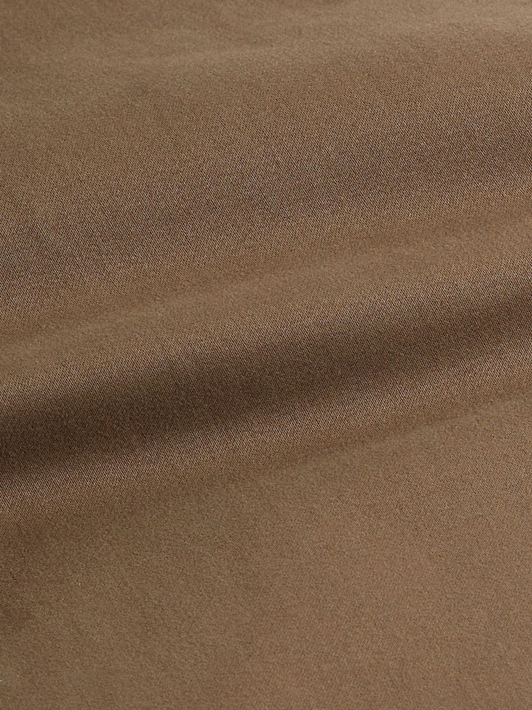 Tan Brown Straight Fit Belted Soft Touch Chino Trousers - Image 3 of 4