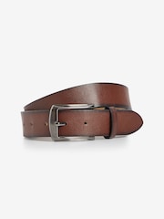 Tan Brown Straight Fit Belted Soft Touch Chino Trousers - Image 4 of 4