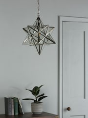 Laura Ashley Silver Star Pendant Large Ceiling Light - Image 2 of 4