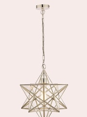 Laura Ashley Silver Star Pendant Large Ceiling Light - Image 3 of 4