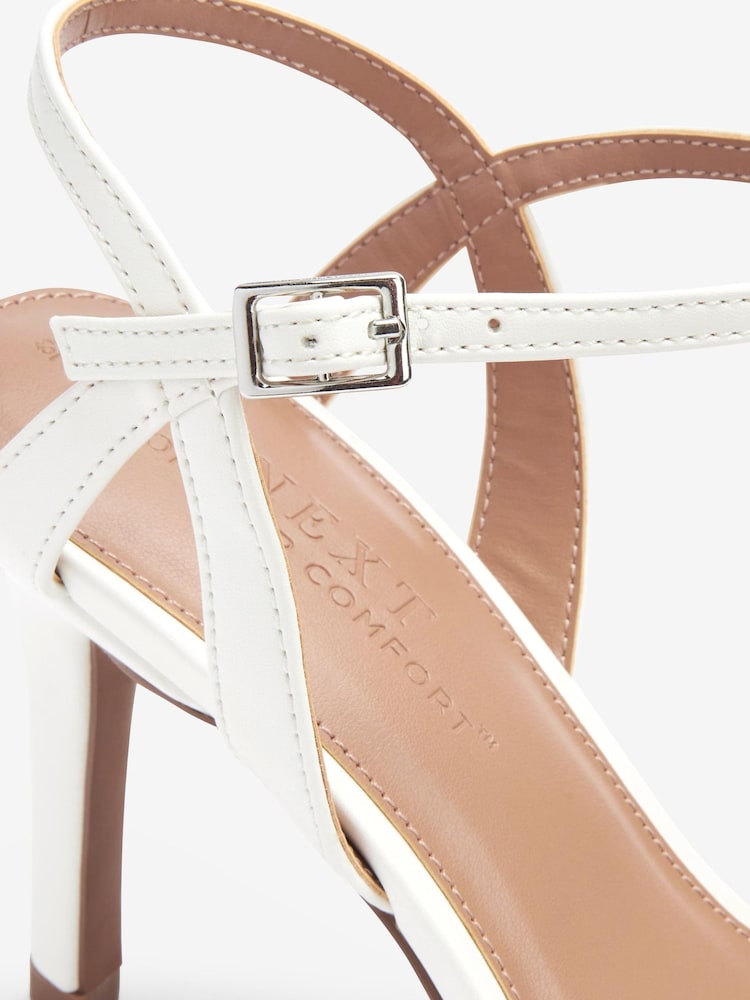 White Regular/Wide Fit Forever Comfort® Strappy Skinny Heel Sandals - Image 6 of 6
