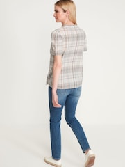 M&Co Blue Check Print Blouse - Image 2 of 5