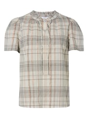 M&Co Blue Check Print Blouse - Image 5 of 5