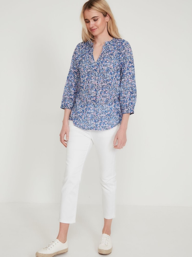 Chemisier à fleurs bleu M&co - Image 3 of 6