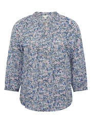 M&co Geblümte Bluse, Blau - Bild 6 von 6