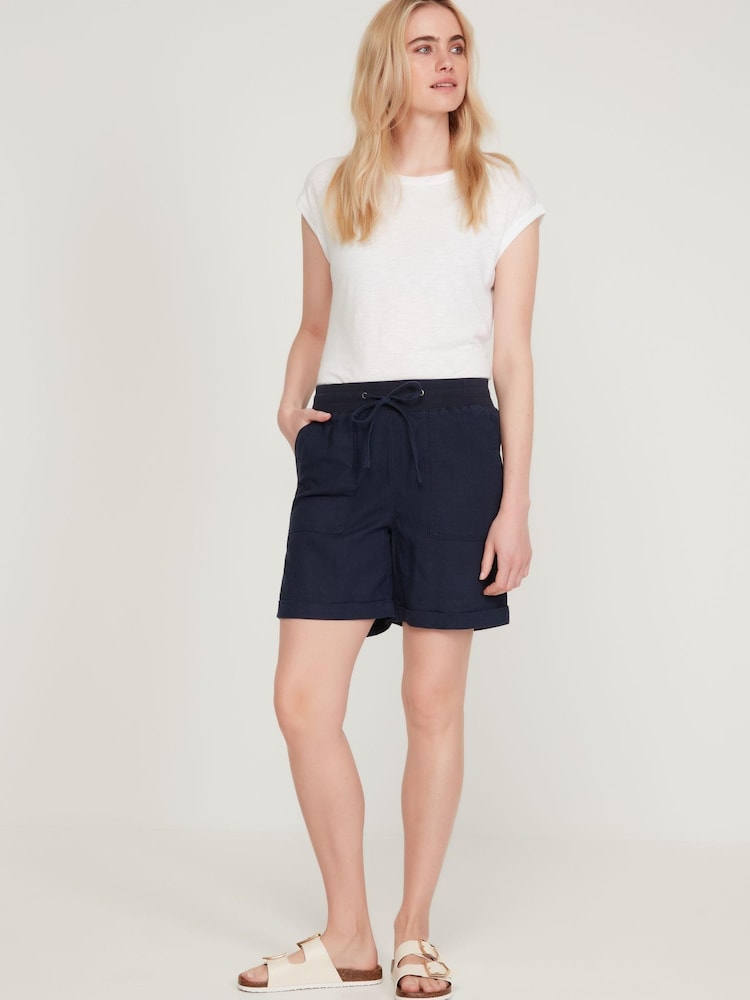 M&Co Blue Linen Shorts - Image 2 of 4