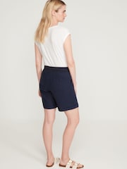 M&Co Blue Linen Shorts - Image 3 of 4