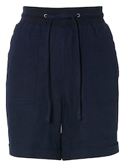 M&Co Blue Linen Shorts - Image 4 of 4