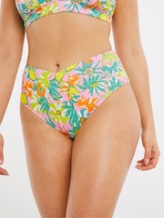 Figleaves Green Retro Miami Classic Briefs - Image 3 of 4
