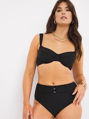 Figleaves Rene Black Underwired Non-Pad Bikini Top - Image 1 of 5