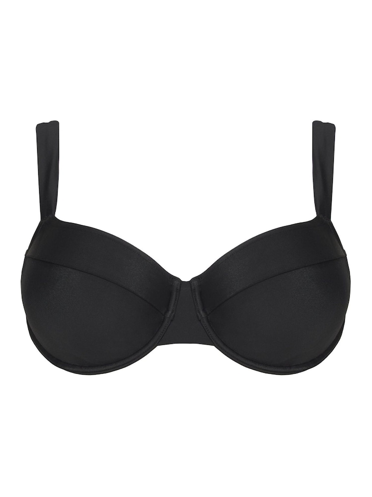 Figleaves Rene Black Underwired Non-Pad Bikini Top - Image 5 of 5