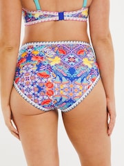 Figleaves Blue Floral Print Frida High Waist Briefs - Image 2 of 4