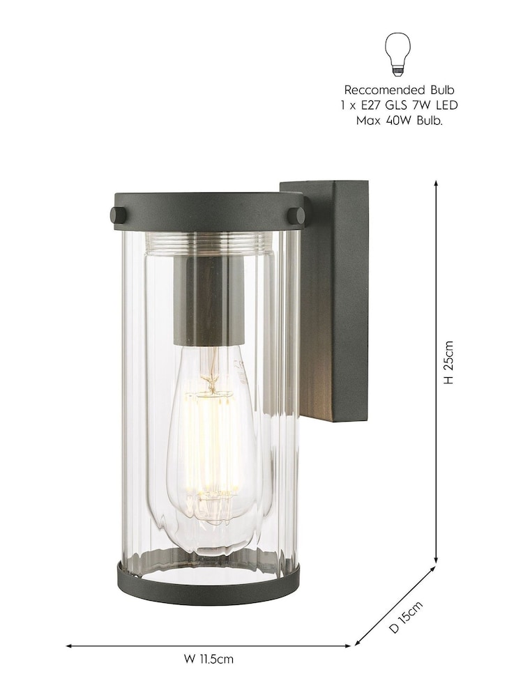 Laura Ashley Black Arthur Outdoor Wall Light - Image 3 of 3