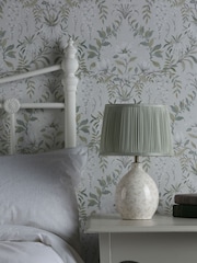 Laura Ashley Cream Breeden Leaf Table Lamp Base - Image 2 of 4