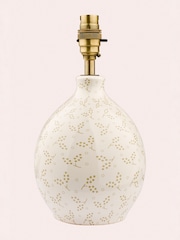 Laura Ashley Cream Breeden Leaf Table Lamp Base - Image 3 of 4