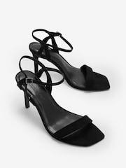 Black Extra Wide Fit Forever Comfort® Strappy Skinny Heel Sandals - Image 4 of 4