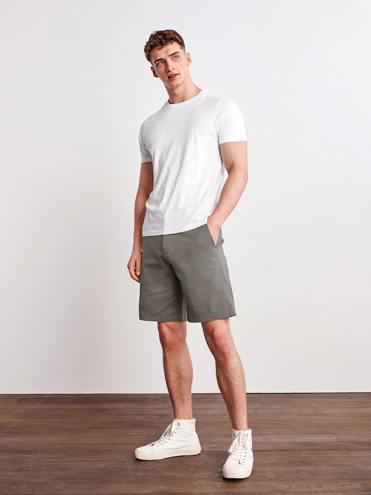 Charcoal Grey Relaxed Fit Stretch Chinos Shorts - Image 2 of 6