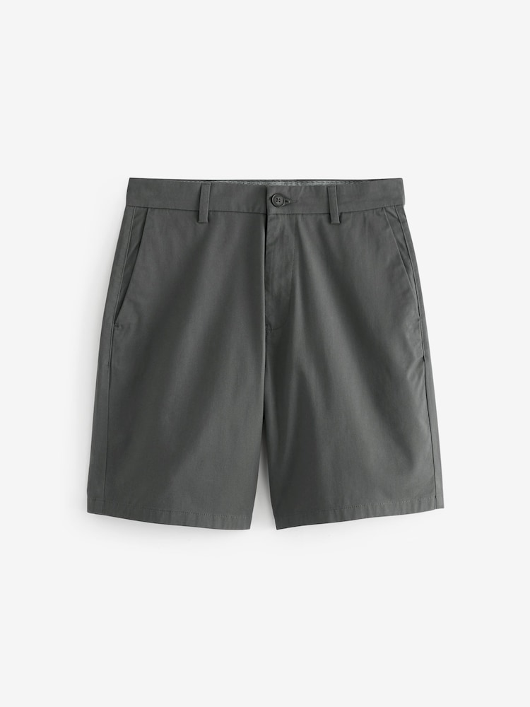 Charcoal Grey Relaxed Fit Stretch Chinos Shorts - Image 6 of 6