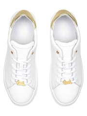 Radley London White Malton Dog Flower Applique Trainer - Image 3 of 5
