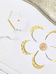 Radley London White Malton Dog Flower Applique Trainer - Image 5 of 5