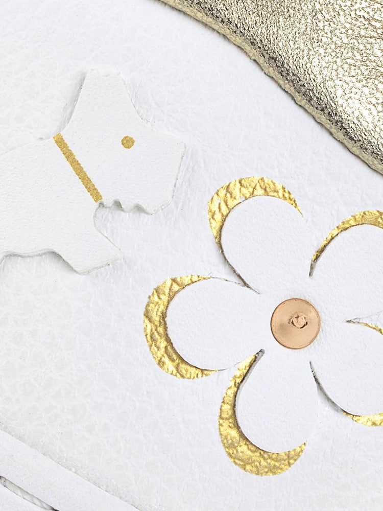 Radley London White Malton Dog Flower Applique Trainer - Image 5 of 5