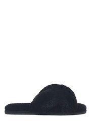 Radley Cream London Cuba Street Shearling Cross-over Mule Slippers - Image 1 of 5
