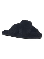 Radley Cream London Cuba Street Shearling Cross-over Mule Slippers - Image 2 of 5