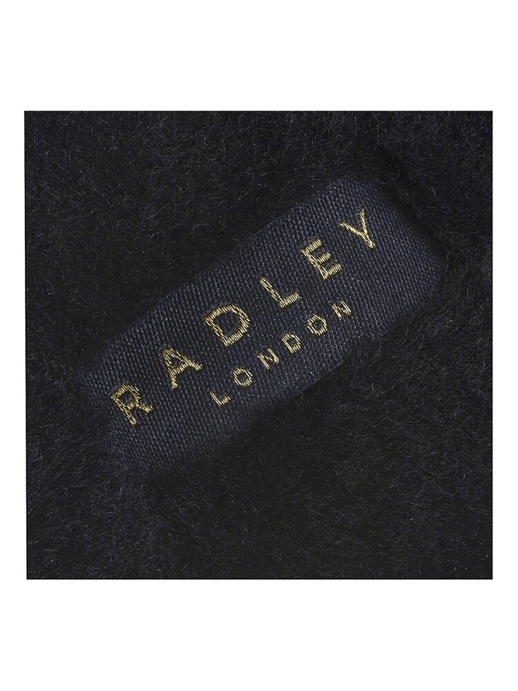 Radley Cream London Cuba Street Shearling Cross-over Mule Slippers - Image 5 of 5